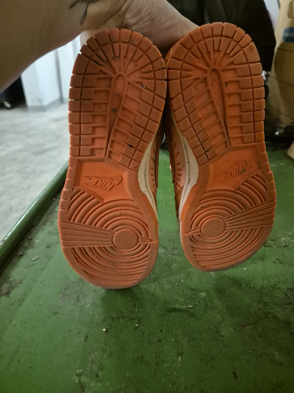 Nike Kids Orange and Pink Sunburst Accent Sneakers - Picture 4 of 5
